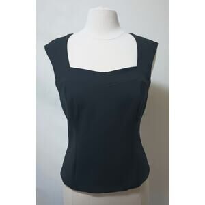 White House Black Market Square Neck Bodice 8 Sleeveless Shell Top Blouse